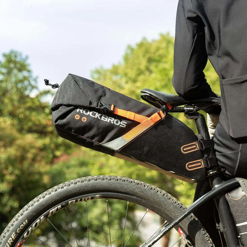 Saco de Selim de Bicicleta ROCKBROS 10 L – Impermeável, Grande Capacidade