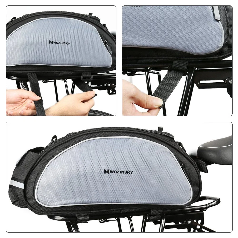 Saco de transporte para bicicleta Wozinsky com alç de ombro 13L preto