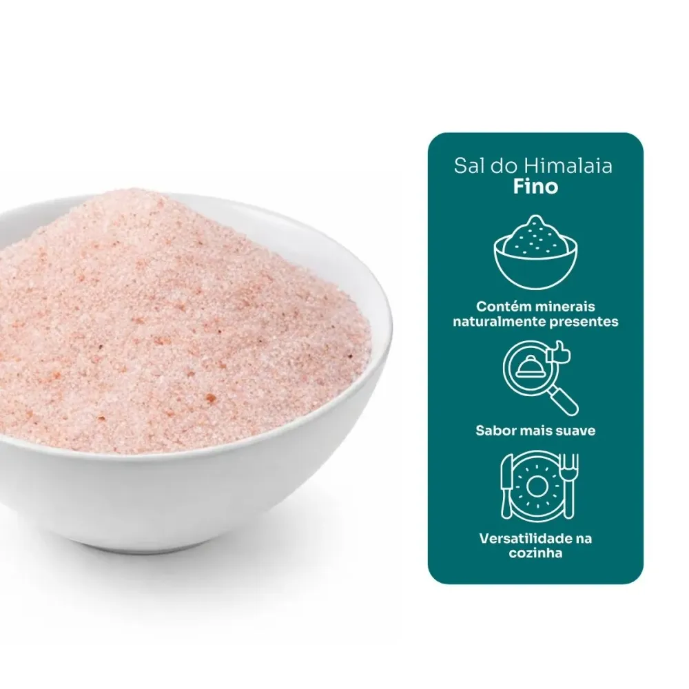 Sal do Himalaia Fino Integral 100% Natural 100g - Nação Verde