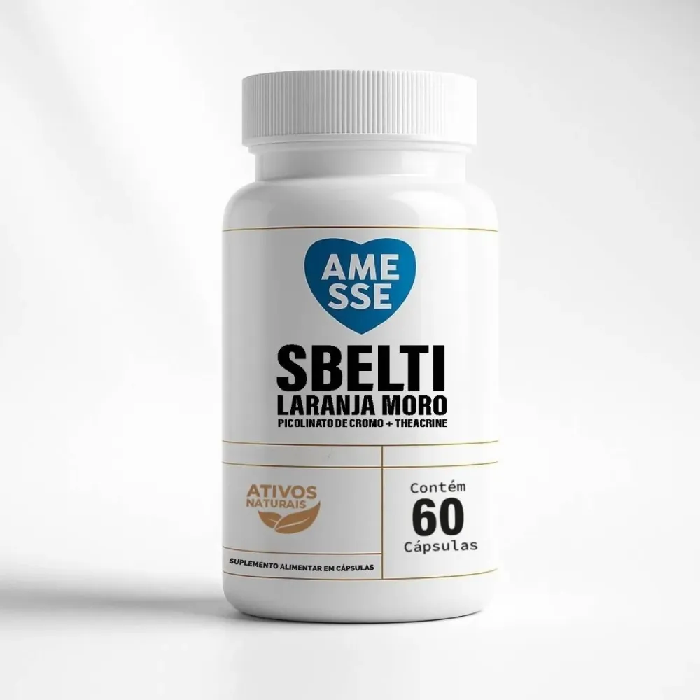 Sbelti Amesse 60 cápsulas - Extrato de Laranja Moro + Cromo + Theacrine