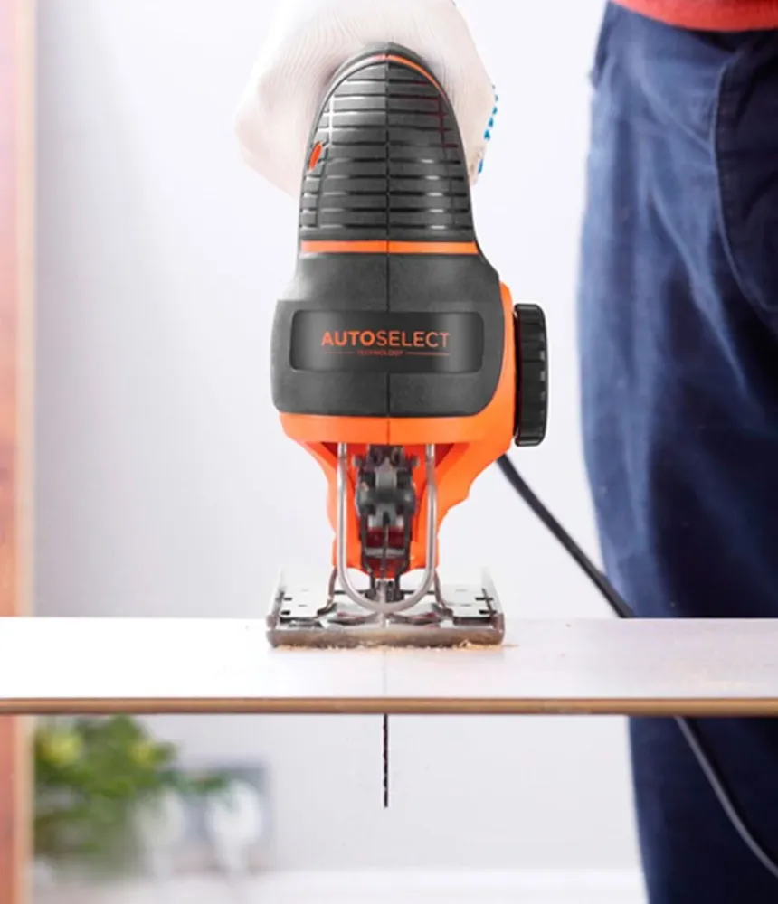 Serra de corte Black&Decker KS801SEK 550w 90mm tecnologia autoselect com 2 lâminas e bolsa de transporte