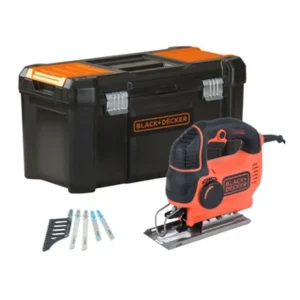 Serra de recortes Pendular 620W 19mm + 5 folhas + caixa de ferramentas Black+Decker KS901PEKA5-QS