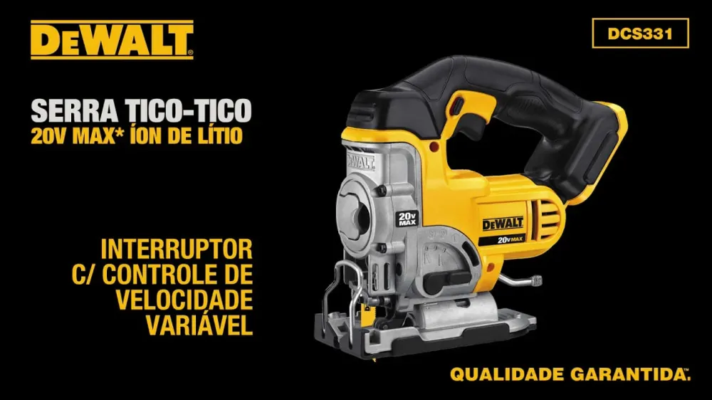 SERRA TICO-TICO 20V MAX IONS LÍTIO DCS331-B3 SEM BATERIA E CARREGADOR DEWALT