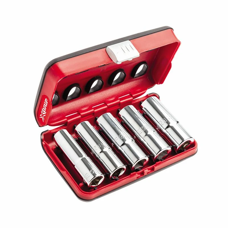 Set bussole lunghe con bocca esagonale speciale X-Grip Usag 235 1/2 XL/C5