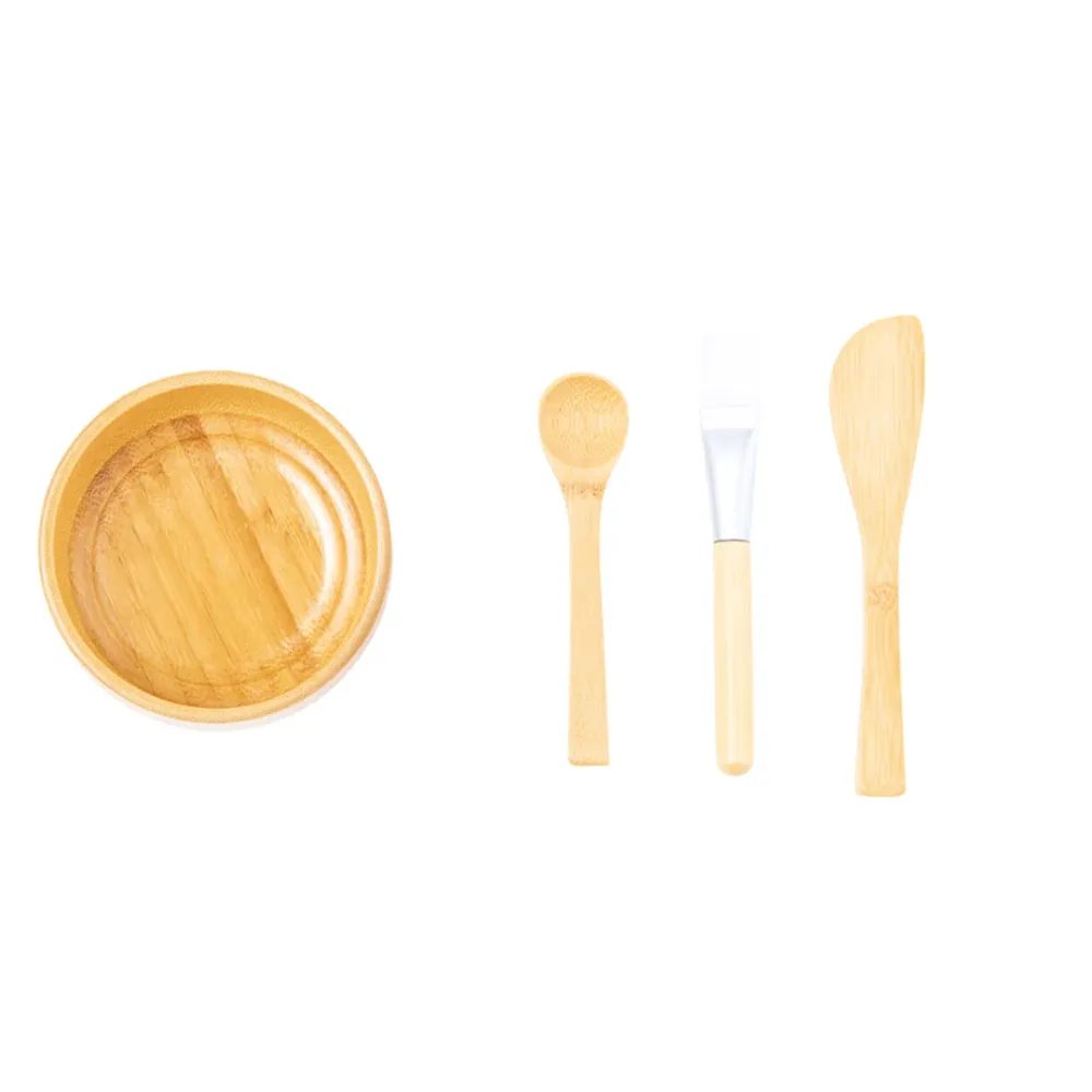Set Completo para Aplicação de Máscara Facial em Bambu