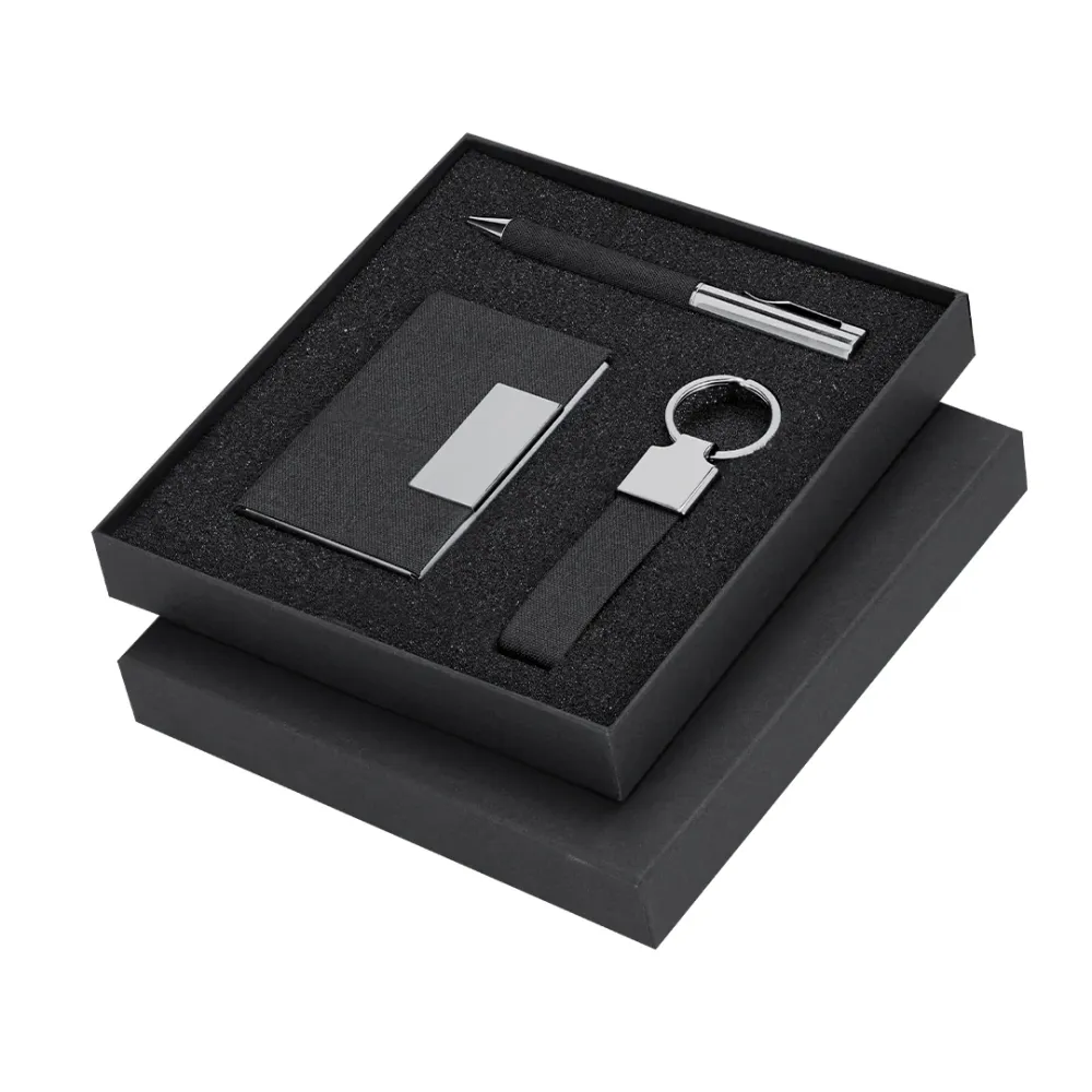 Set Elegante Fraxen em RPET Preto Bitono