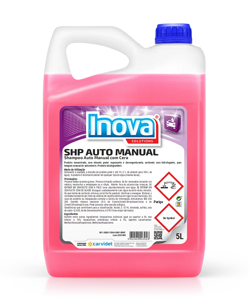 Shampoo auto manual com cera