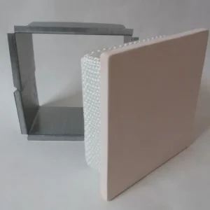 Soquete de limpeza de cerâmica quadrado "14 x 14 cm" com manga de instalação quadrada