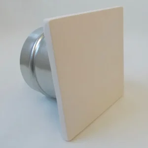 Soquete de limpeza de cerâmica quadrado "14 x 14 cm" com uma manga de instalação redonda