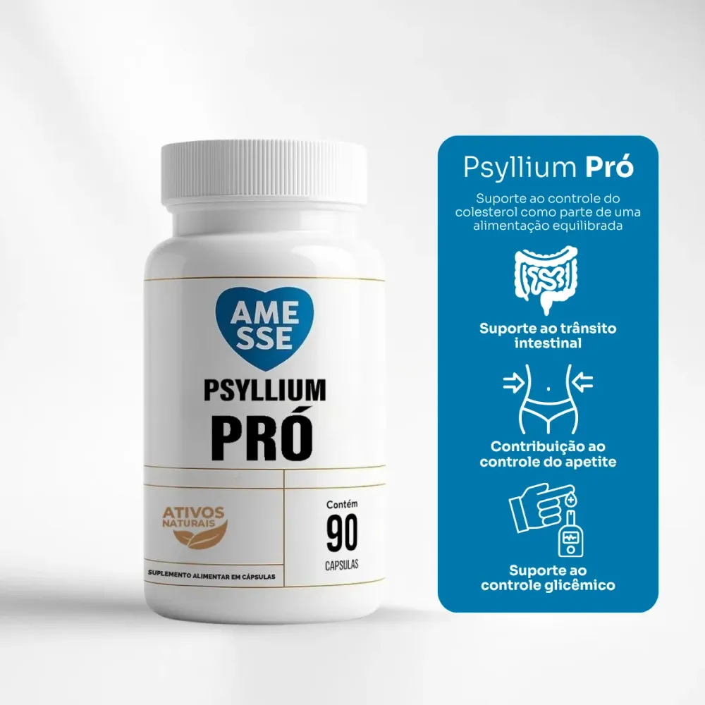 Suplemento Psyllium Pró 500mg - Fórmula para o Bem-estar Digestivo - 90 Cápsulas