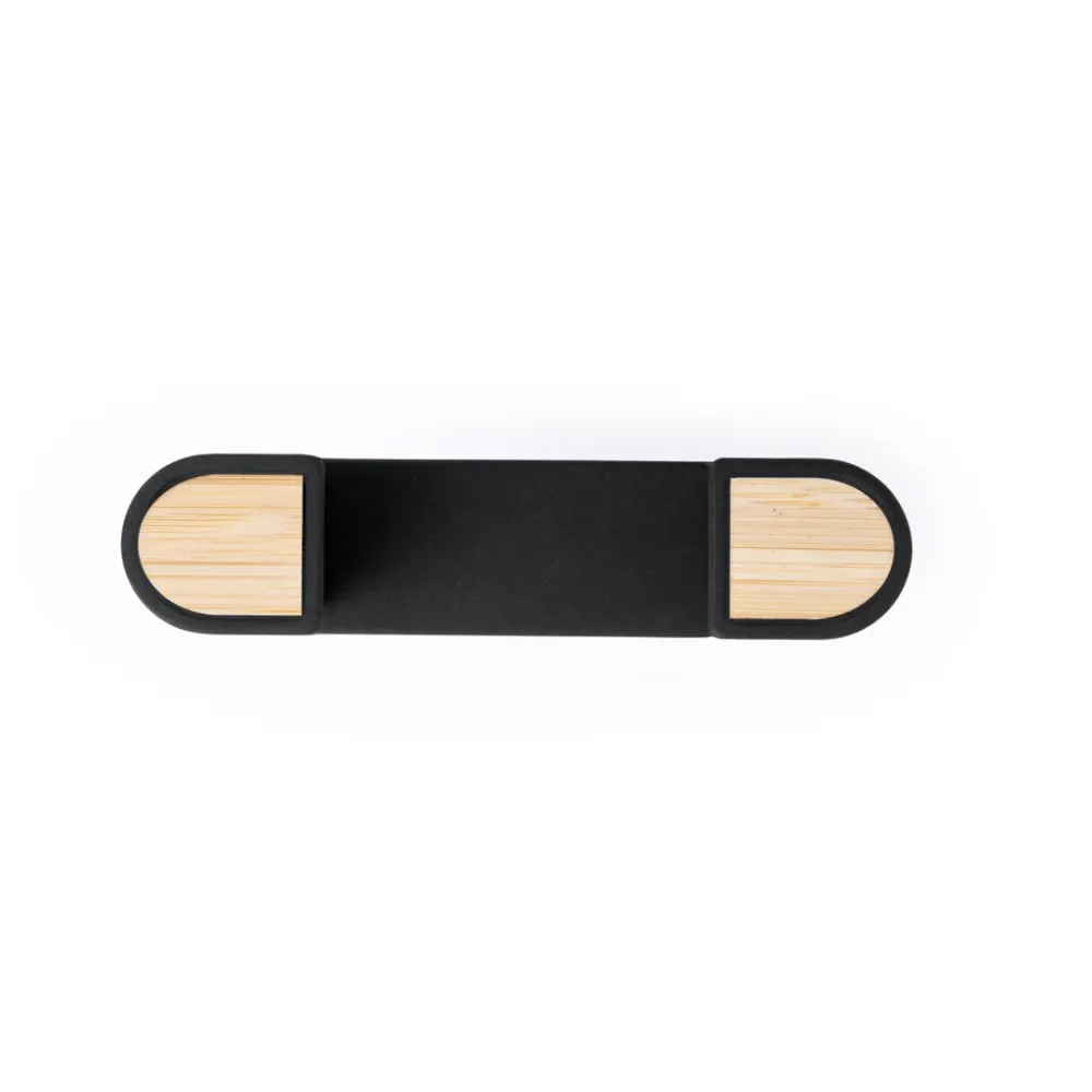 Suporte Ajustável para Smartphone com Acabamento em Bambu