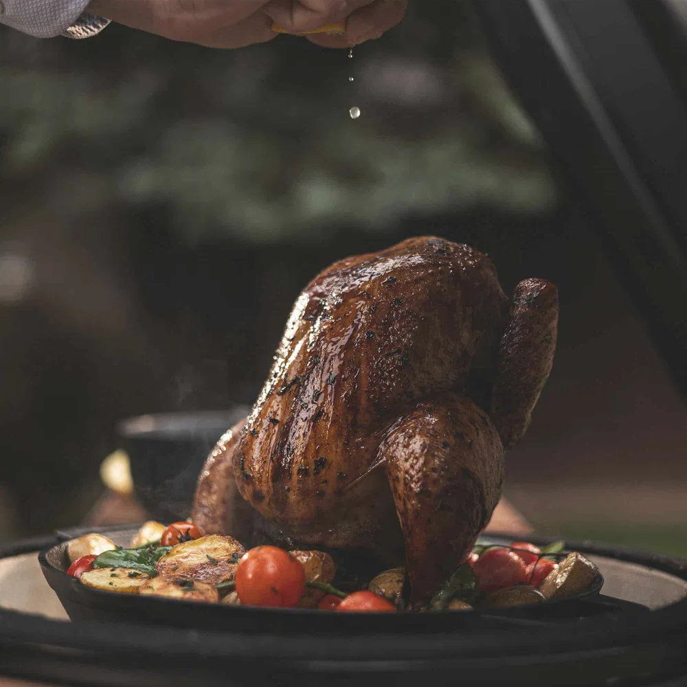 Suporte para assar frango para barbecue