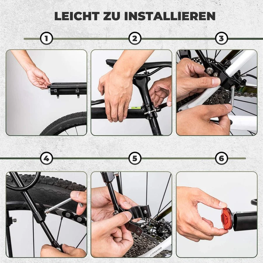 Suporte universal para bagageira de bicicleta semi-rápido