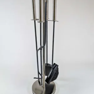 Talheres de lareira de 4 partes elegantes ço inoxidável+cinza