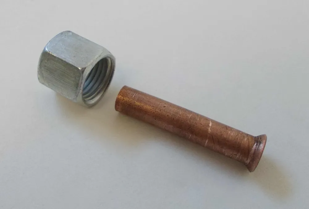 Tanque de óleo da peç de conexão para o tubo de cobre regulador de óleo, deslizou aprox. 6cm