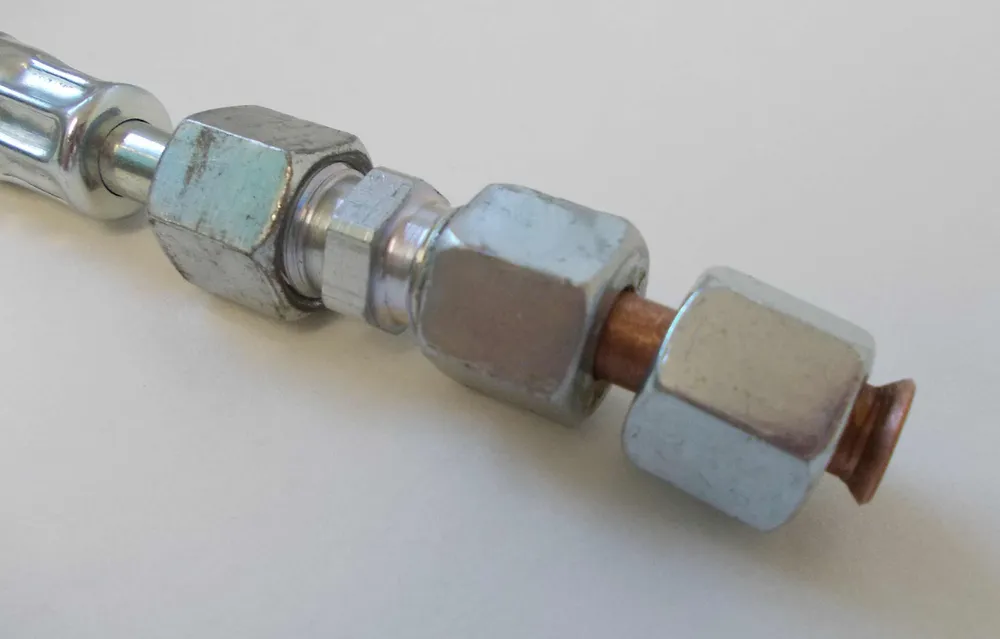 Tanque de óleo da peç de conexão para o tubo de cobre regulador de óleo, deslizou aprox. 6cm