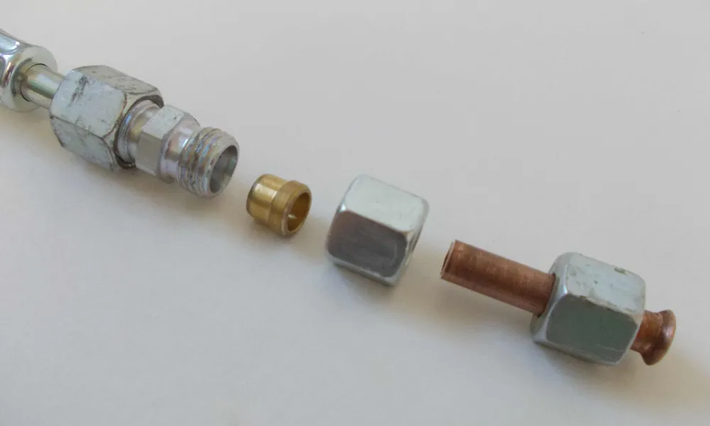 Tanque de óleo da peç de conexão para o tubo de cobre regulador de óleo, deslizou aprox. 6cm