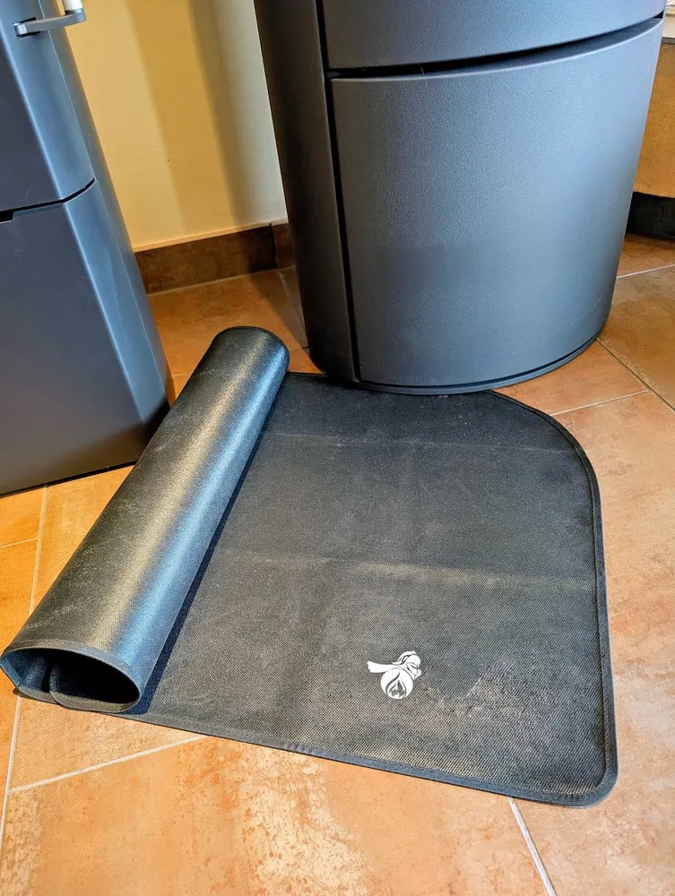 Tapete fino de fibra de vidro preto resistente ao fogo 50×102 cm tapete de proteção contra faíscas