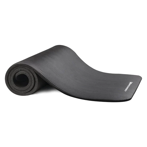 Tapete Wozinsky preto para ginásio/yoga, 181x63x0,9 cm.