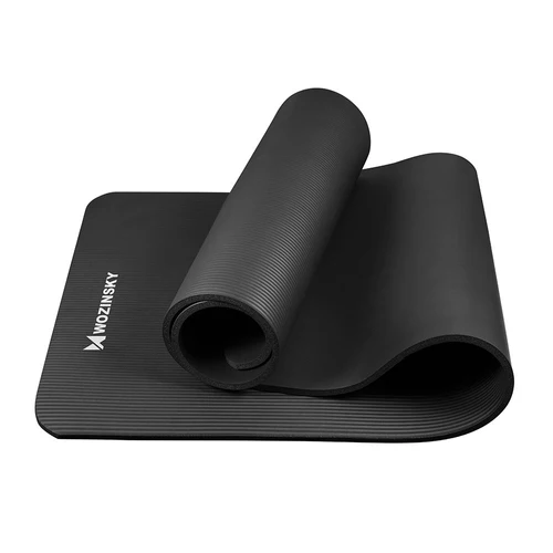 Tapete Wozinsky preto para ginásio/yoga, 181x63x0,9 cm.