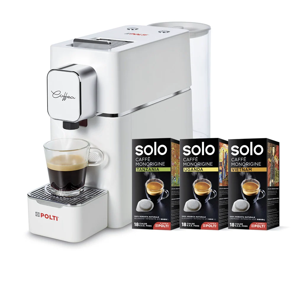 Polti Coffea S15W: Cafeteira para Cápsulas com kit de degustação que inclui 54 cápsulas