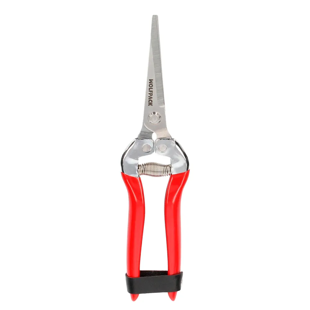 Tesoura de Colheita de 200 mm. P-1802, de uma mão, com lâminas de ço inoxidável.