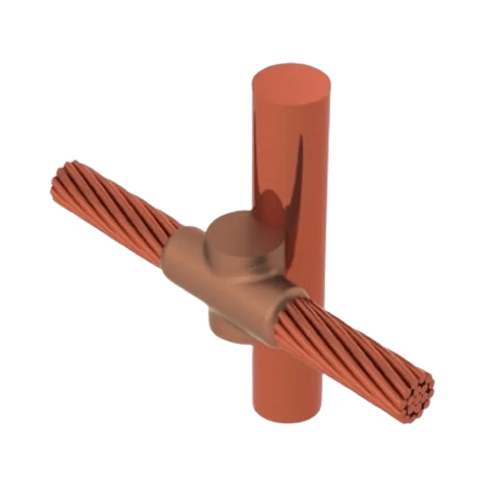 Molde para soldadura exotermica, costado de de varilla 5/8 . Cable de Paso 4 AWG TOTAL GROUND