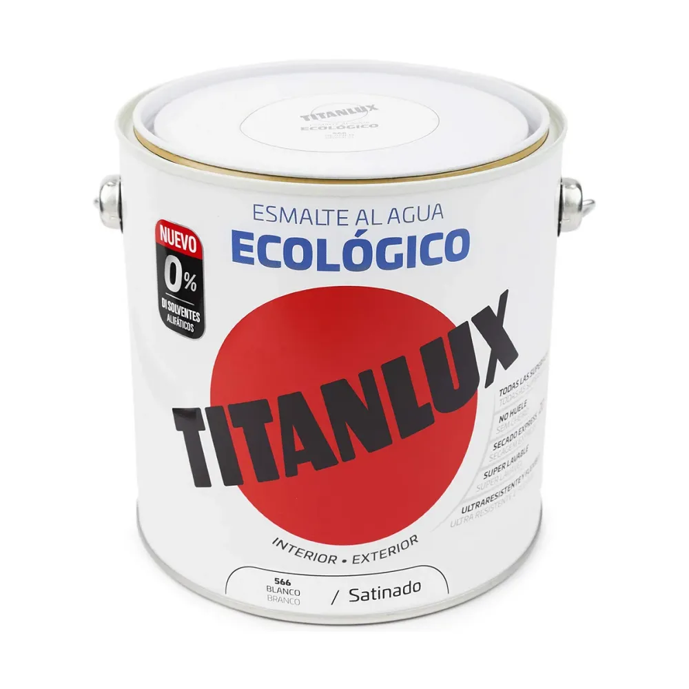 Tratamento Titanlux 01t056625 Esmalte base água Branco 2,5 L Acetinado 2,5 L