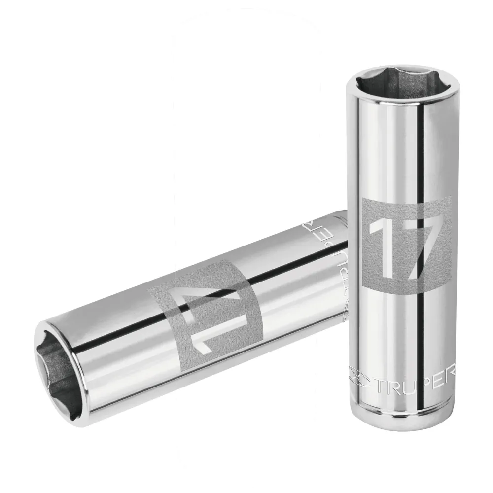 Dado Cuadro 1/2" Largo de 6 Puntas Truper 17 mm
