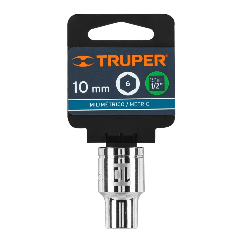 Dado Cuadro 1/2" de 6 Puntas Truper 10 mm