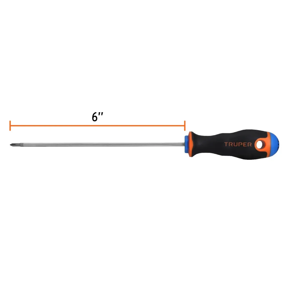 Desarmador Mango Comfort Grip Truper de Cruz 1/8" (#0) X 6"