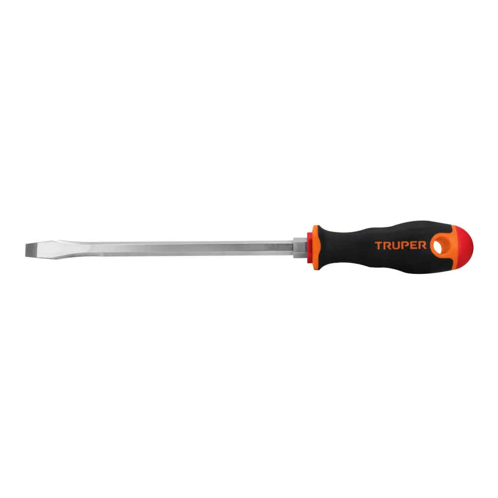Desarmador Mango Comfort Grip Truper Plano 3/8" X 8"