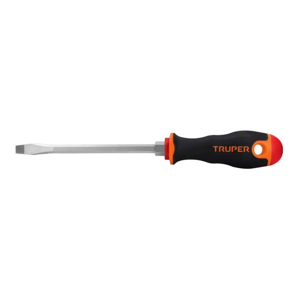Desarmador Mango Comfort Grip Truper Plano 5/16" X 6"