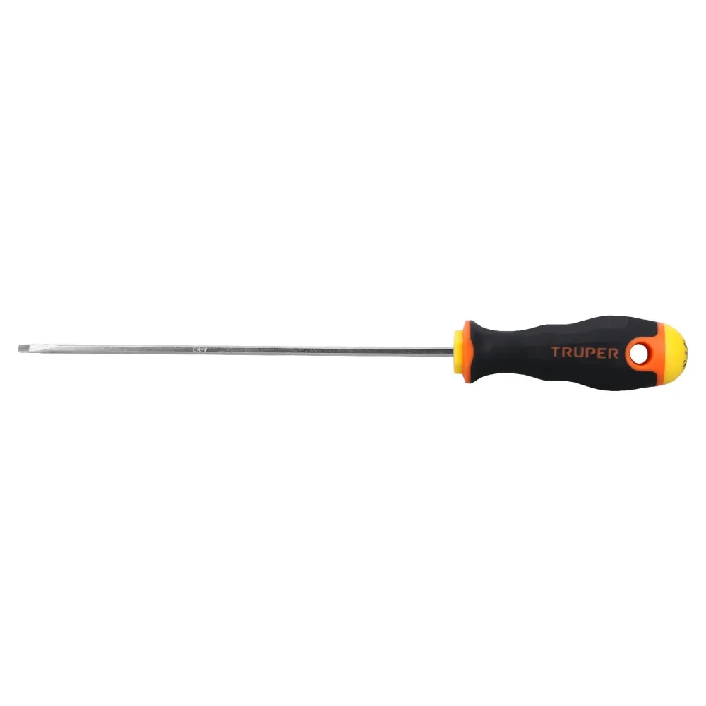 Desarmador Mango Comfort Grip Truper Plano 1/8" X 6"