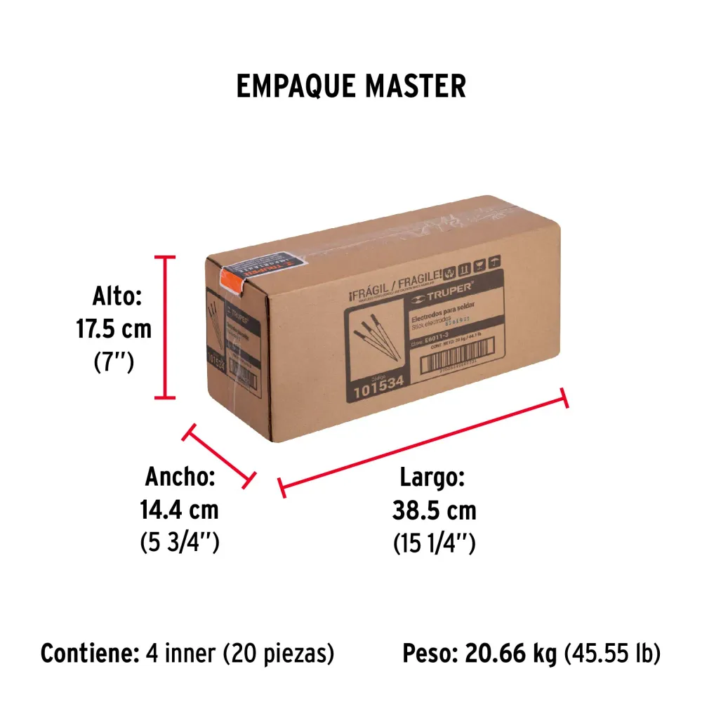 Electrodos 6011 de 3/32" Truper 1 Kilo