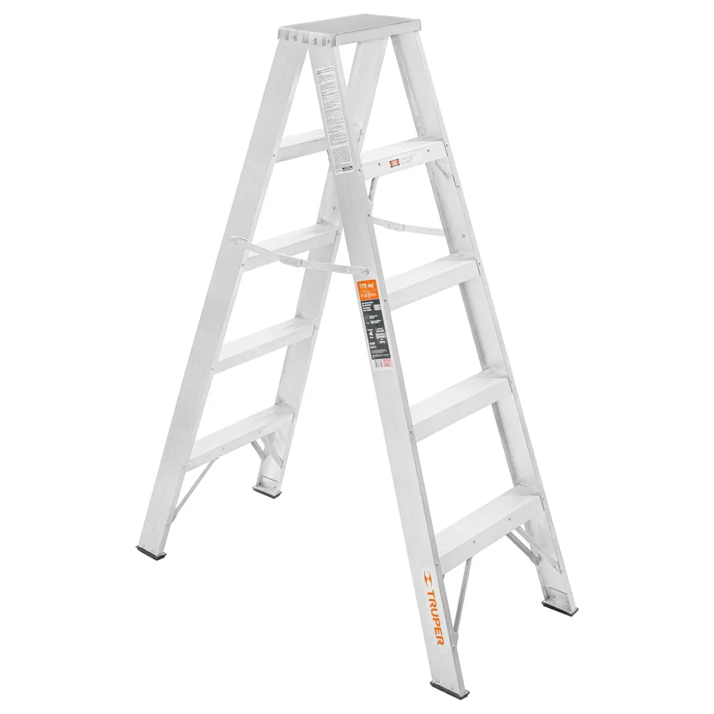 Escalera Tipo Tijera 100% Aluminio Dobles Tipo II Truper 4 Peldaños