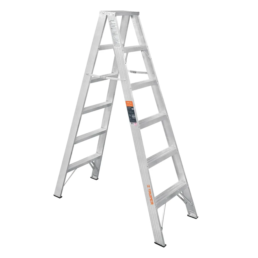 Escalera Tipo Tijera 100% Aluminio Dobles Tipo II Truper 5 Peldaños