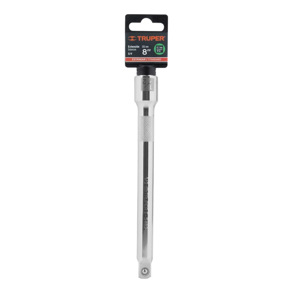 Extension para Matraca Cuadro 1/2" Truper Largo 8"