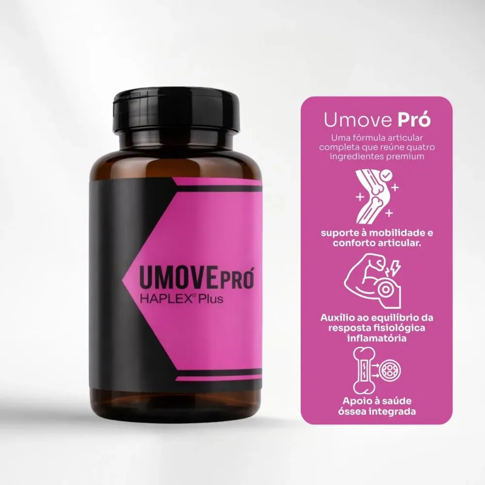 UMOVE Pro: Suplemento Inteligente para Articulações - Colágeno Tipo II - 90 Cápsulas
