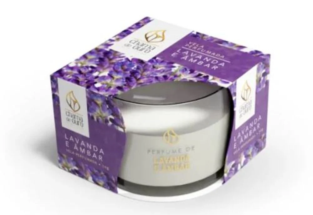 Vela Perfumada 70g Lavanda e Ambar