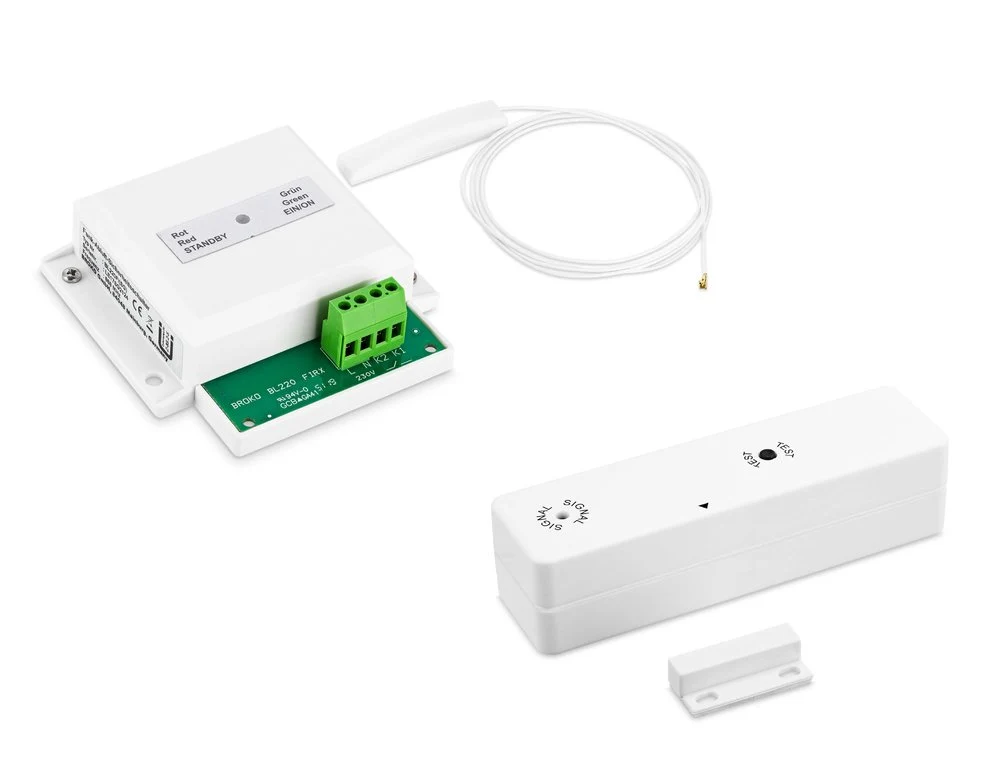 Versão de instalação do interruptor de contato de janela com antena externa dibt