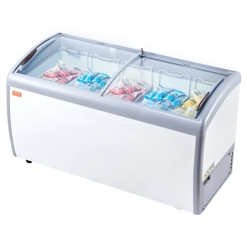 Vitrine Comercial para Gelados VEVOR 460L com Rodas