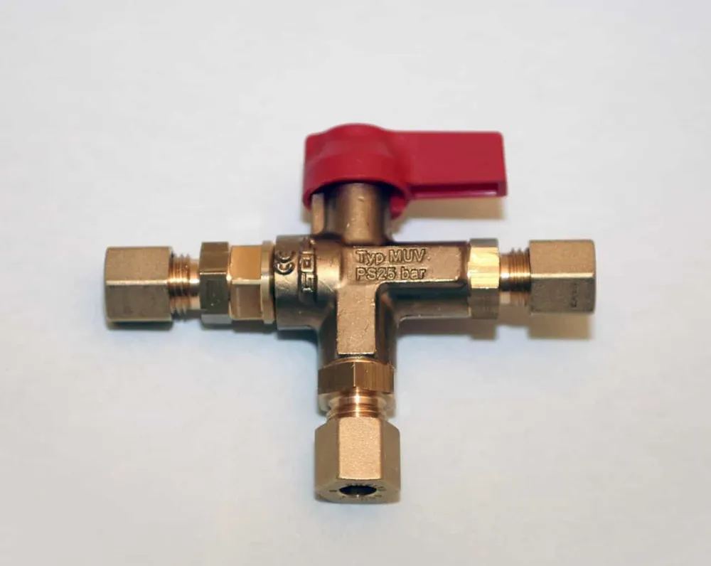 Válvula de comutação 8 mm para inserção de aquecimento de forno/óleo