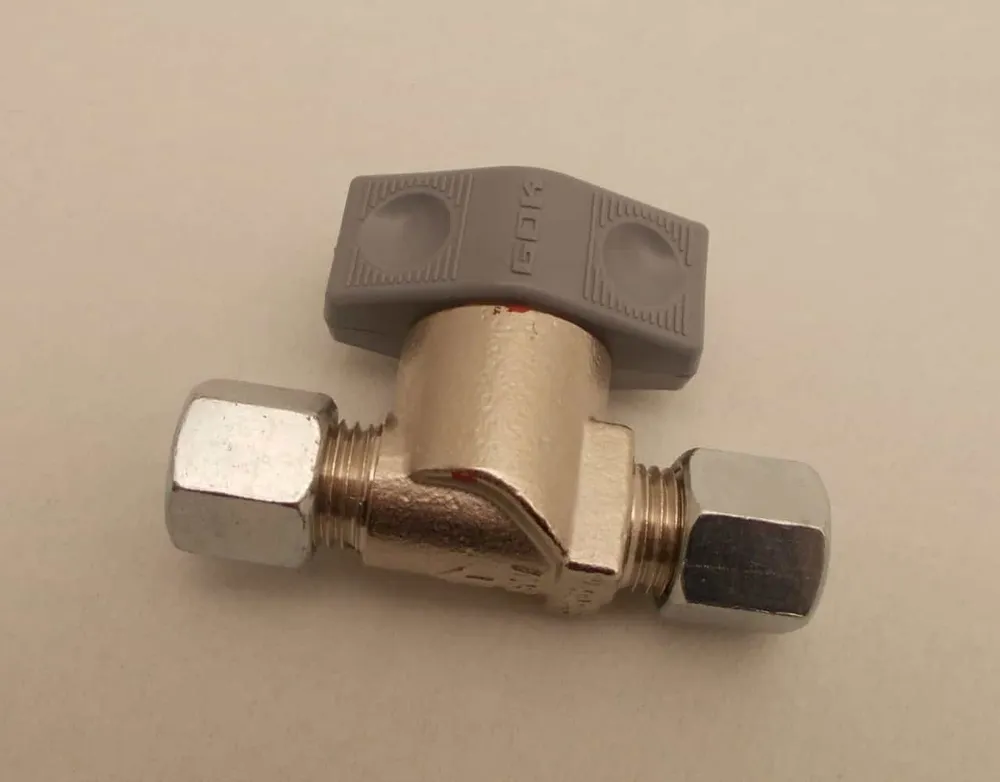 Válvula de corte 8mm para fogão óleo / inserto de aquecimento óleo Válvula de fecho rápido