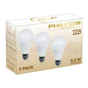 Paquete de Focos Led Philco 8.5w 3 Pzas Waldo's