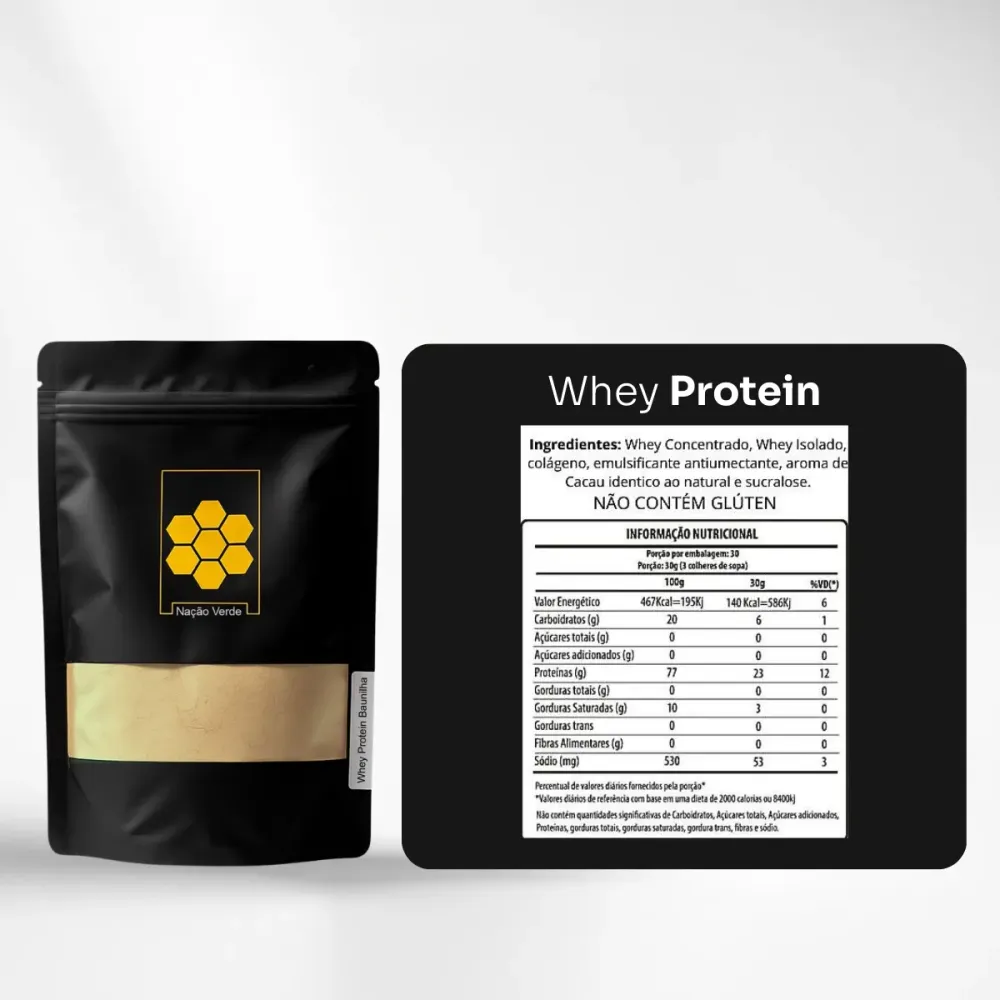 Whey Protein Baunilha NAÇÃO VERDE 250g