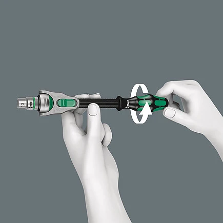 Zyklop Catraca de velocidade 1/4" de encaixe quadrado Wera 8000