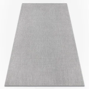Resistente à Água Tapete prumo SIZAL FLAT 48663/320 cinzento Cor sólida 200x290 cm