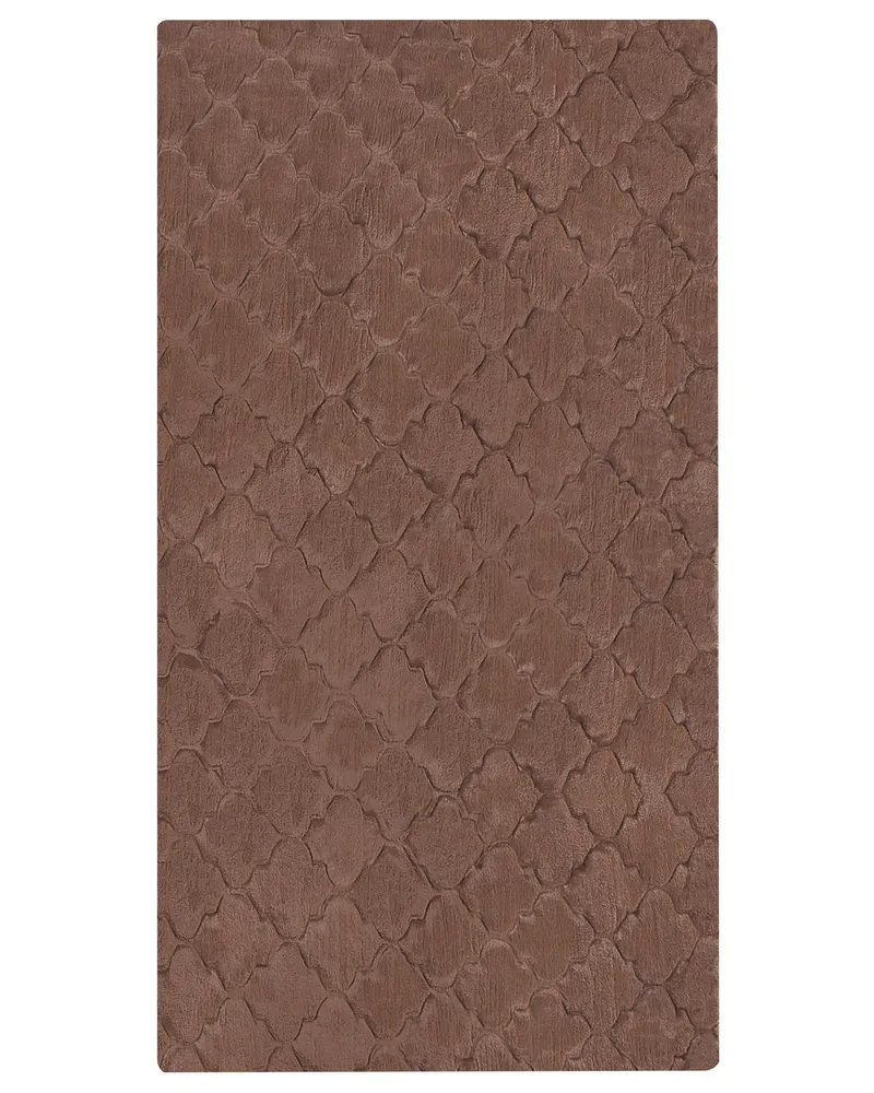 Faux Rabbit Fur Rug 80 x 150 cm Chocolate GHARO