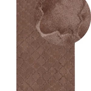 Faux Rabbit Fur Rug 80 x 150 cm Chocolate GHARO